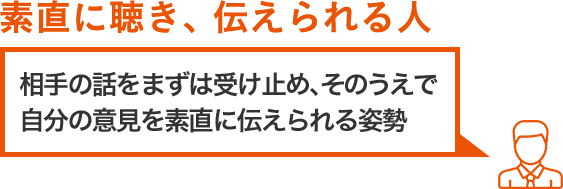 その2.素直な人 相手の話を受け止め、わからない事を聞くことができる姿勢